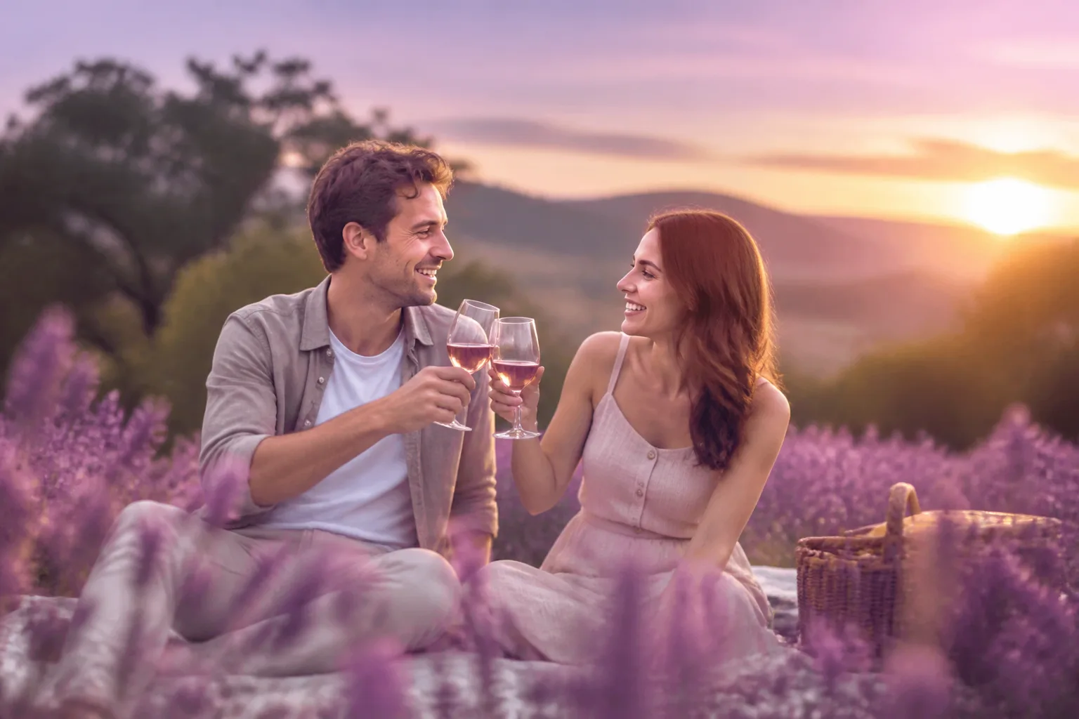 Surrey singles enjoying a relaxed conversation in a local park