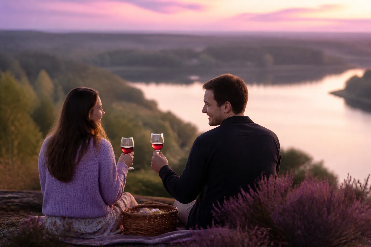 A Surrey couple enjoying a relaxed conversation during a walk