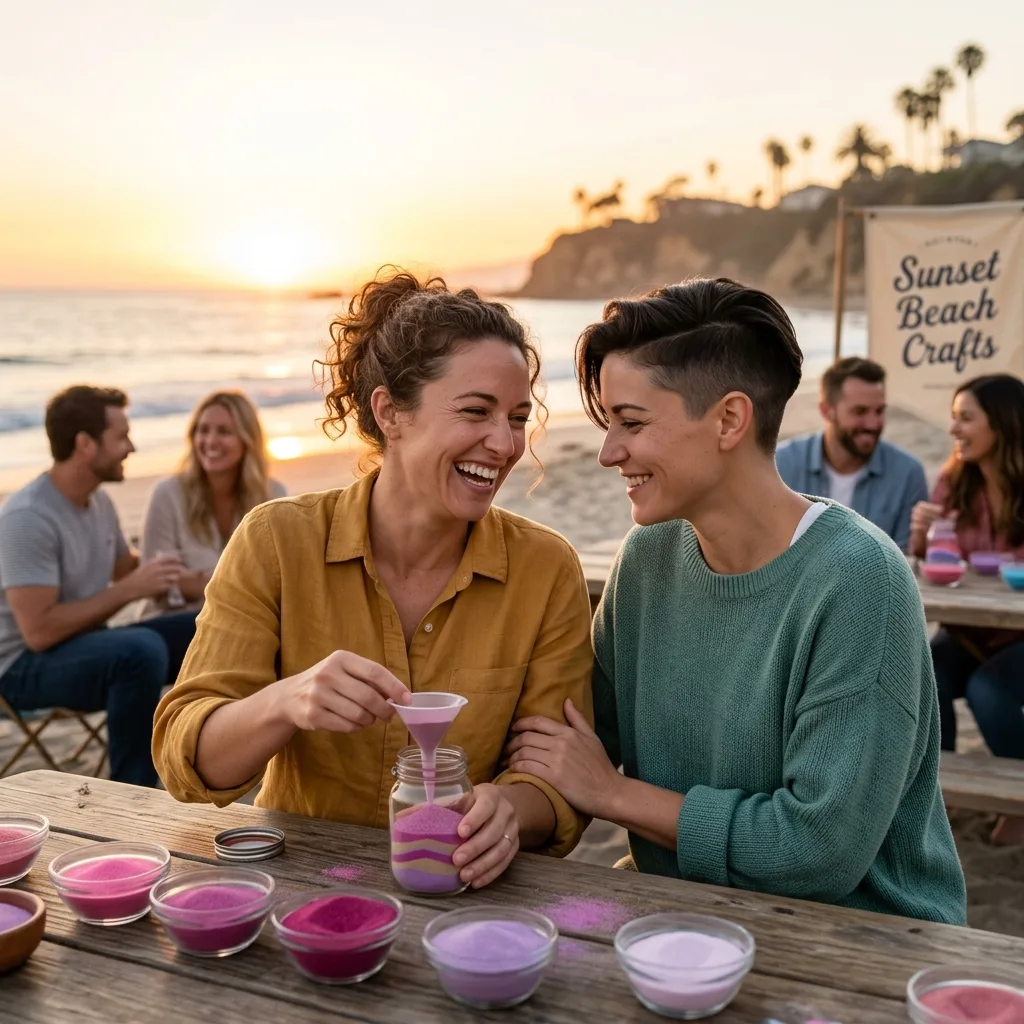 A lesbian couple sharing a cheerful first date at a Surrey cafe